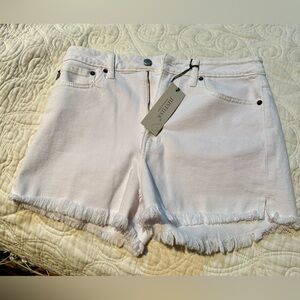 NWT Just USA White Frayed Hem Button Fly Shorts